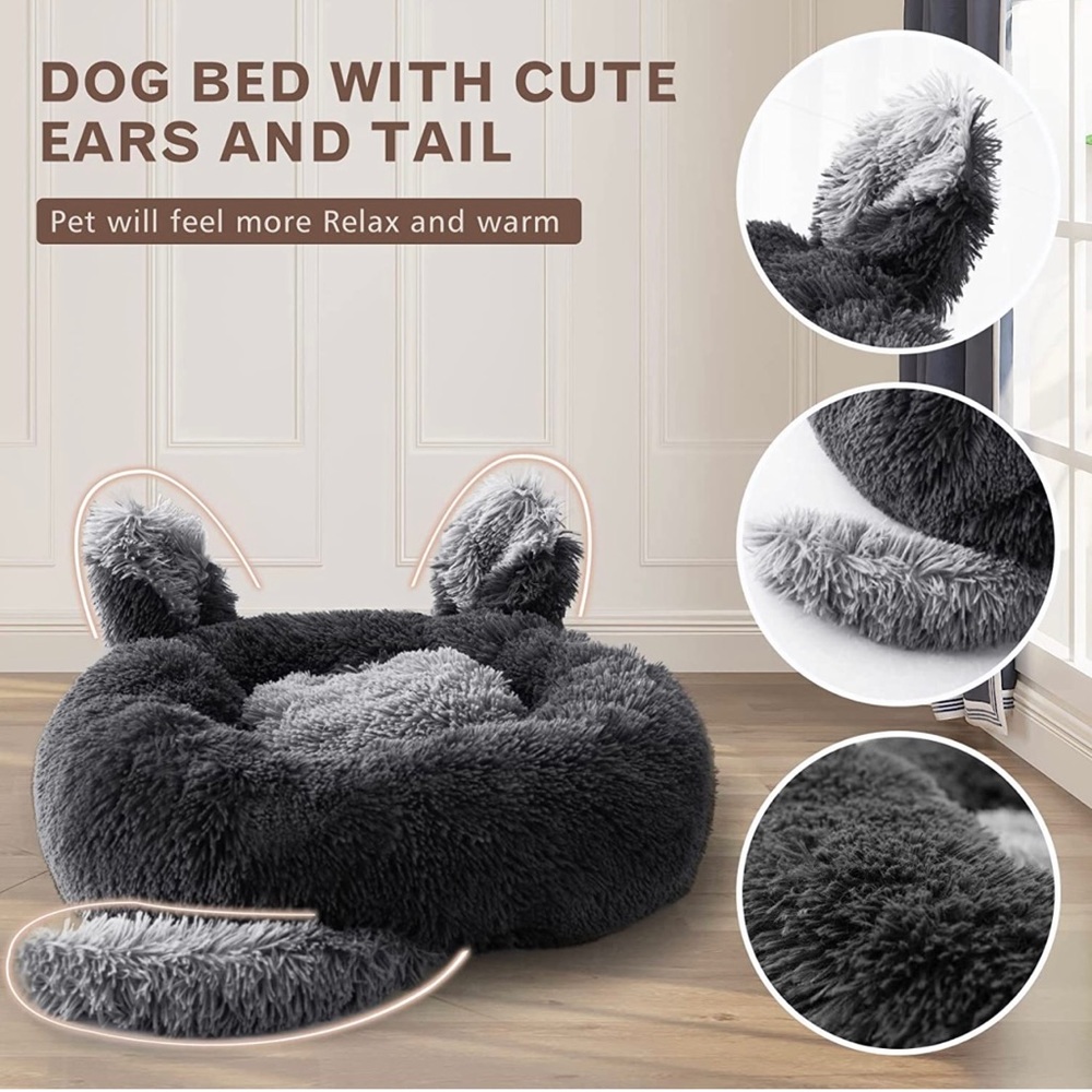Super Cute and Soft Grey or Coffee colored Dog Bed new and unopened